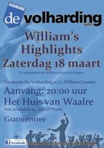 Afscheidsconcert William's Highlights @ Het Huis van Waalre | Waalre | Noord-Brabant | Nederland